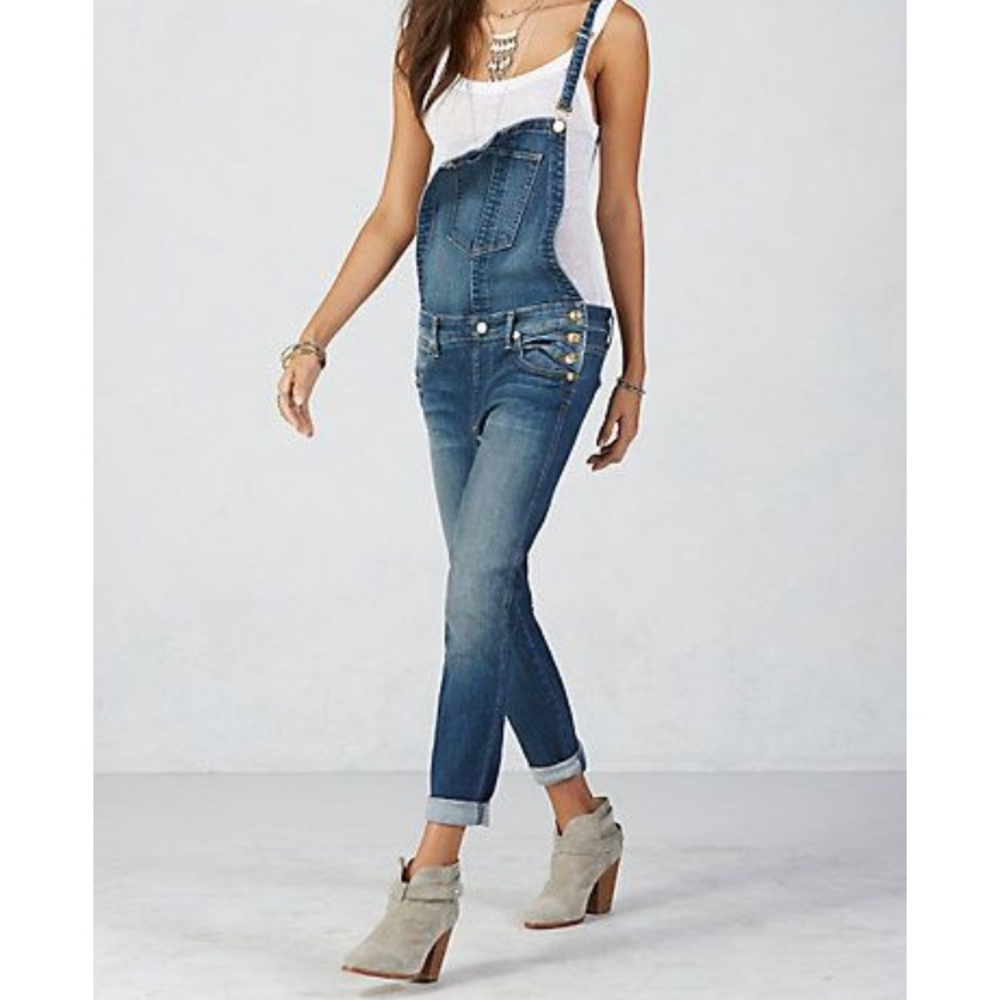 True Religion Katie cropped overalls